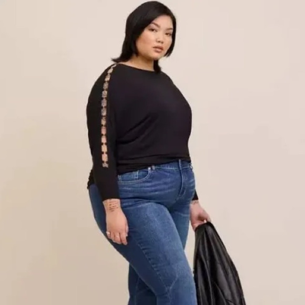 Torrid Supersoft O-Ring Dolman Blouse